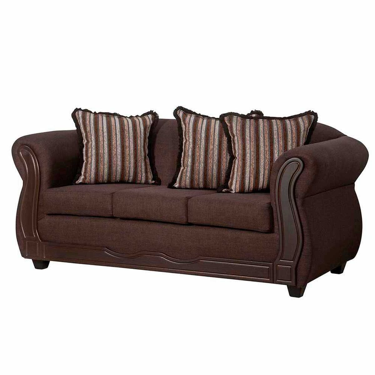 Juego de Living Black Factory Sofia 6 Cuerpos Caf&eacute;