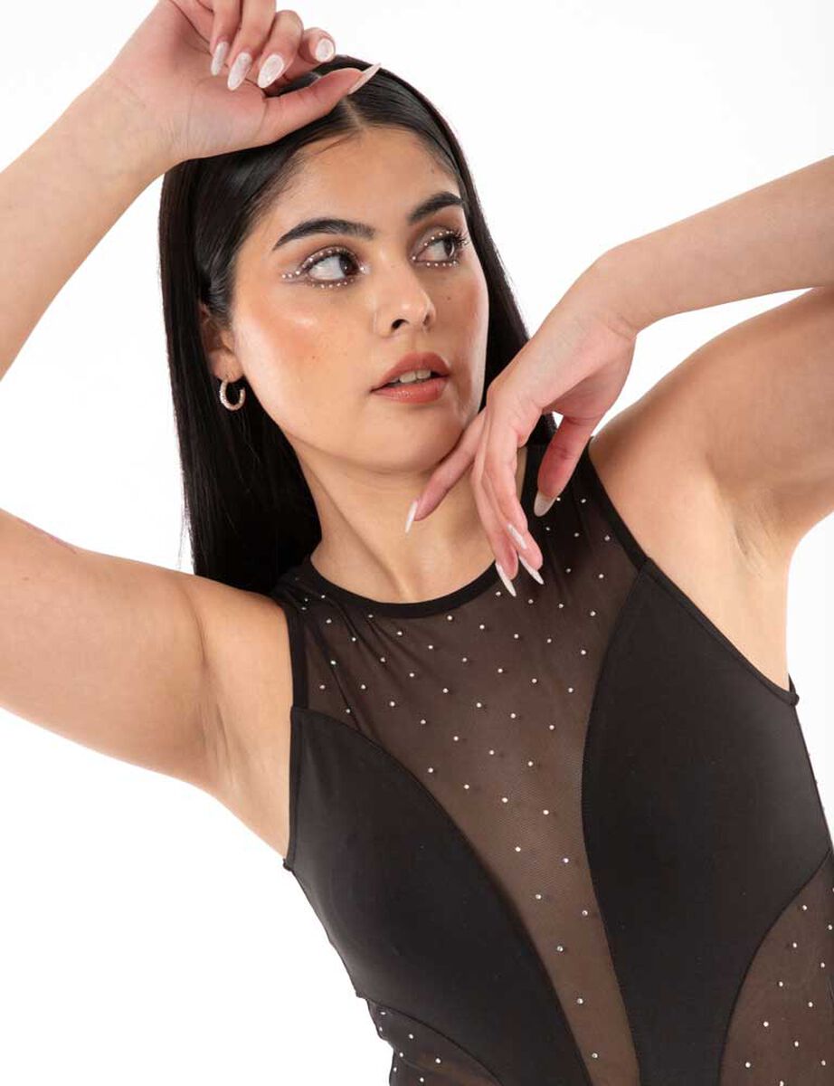Body Con Transparencias Sin Mangas Mujer Icono