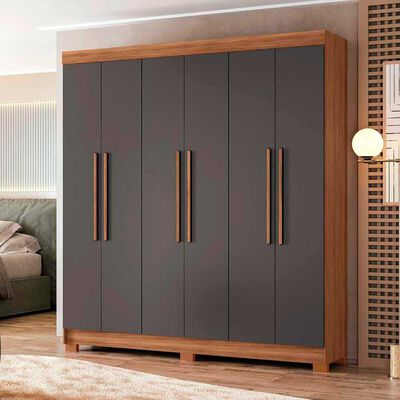 Clóset Onessta Toledo 6 Puertas 2 Cajones Grafito