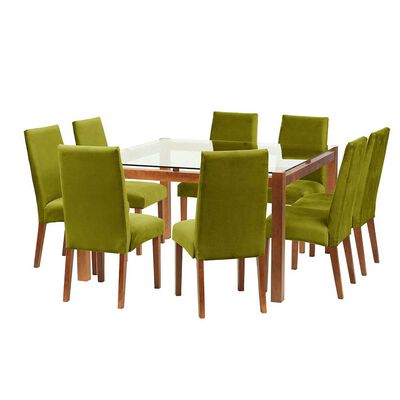Juego de Comedor Latam Home Barcelona 8 Sillas Pistacho