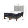Cama Europea CIC Base Dividida 2 Plazas Grand Premium + Respaldo Sile