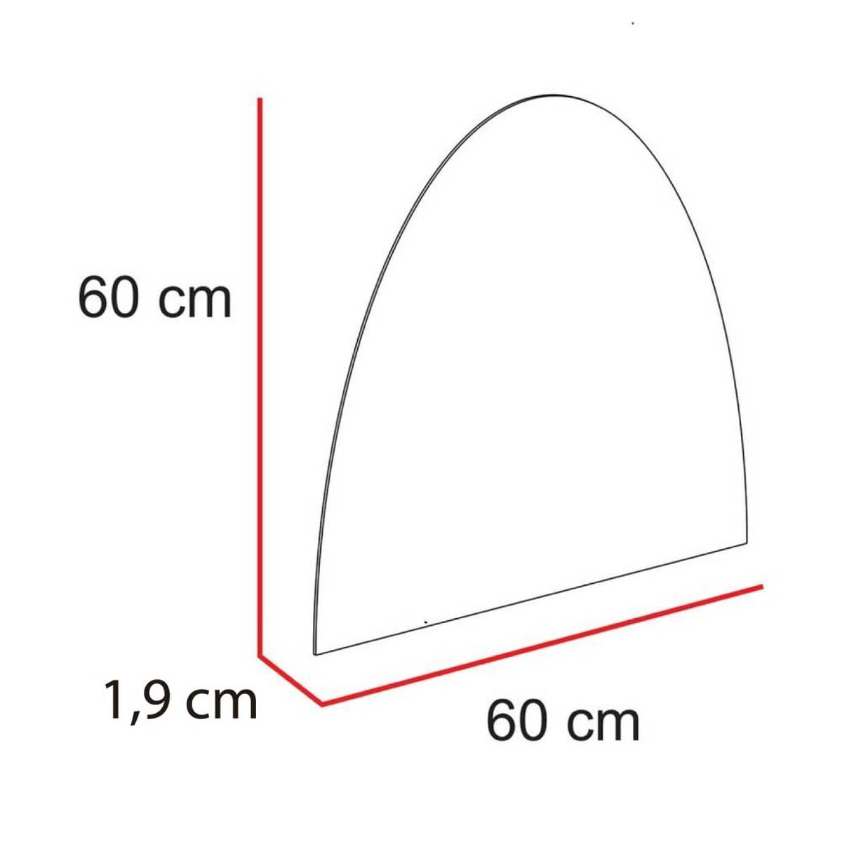 Espejo de Vidrio TuHome Sorano 60 x 60 cm