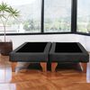 Base Europea Dividida Latam Home 2 Plazas Tela Velvet Negro