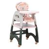 Silla de Comer Multifuncional con Ruedas Rosada Lubabycas