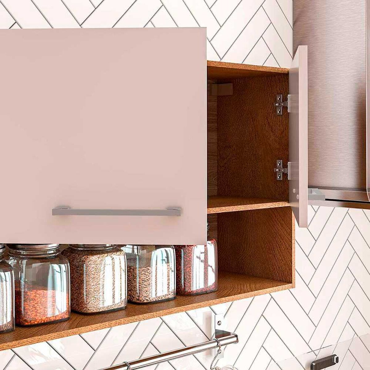 Mueble de Cocina Aereo Vekkahome Evandro 2 Puertas Blanco