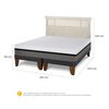 Cama Europea CIC Base Dividida 2 Plazas Balance + Respaldo Dublin Alpino