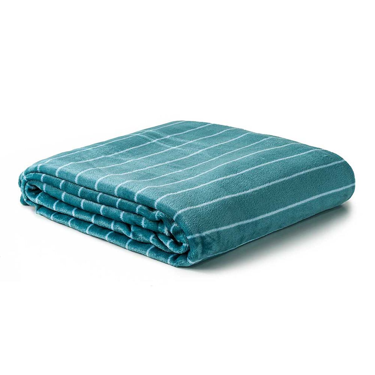 Frazada American Family Flannel 1.5 Plazas Paris Aqua