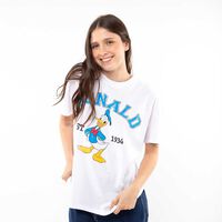 Polera Dibujos Animados Manga Corta Mujer Icono Blanco, Marengo-1, Negro, Rosado, Verde