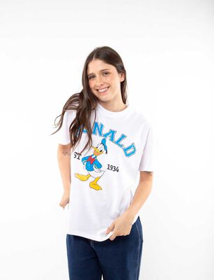 Imagen 1 del producto Polera Dibujos Animados Manga Corta Mujer Icono Blanco, Marengo-1, Negro, Rosado, Verde