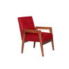 Sitial Latam Home Munich Cuero 1 Cuerpo Rojo