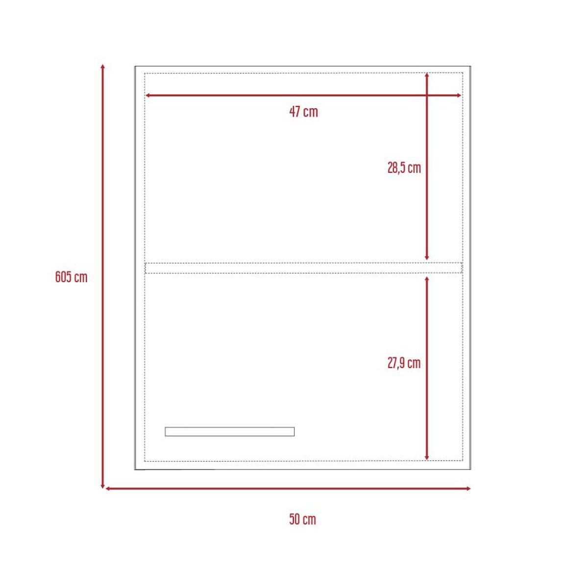 Mueble de Cocina Superior TuHome Manchester 1 Puerta Blanco