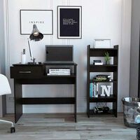 Escritorio + Biblioteca TuHome Office 11 Wengue