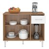 Mueble de Cocina Base Vekkahome Evandro 1 Cajón 3 Puertas Blanco