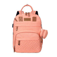 Mochila Maternal con Monedero y Colgador Lubabycas Rosada