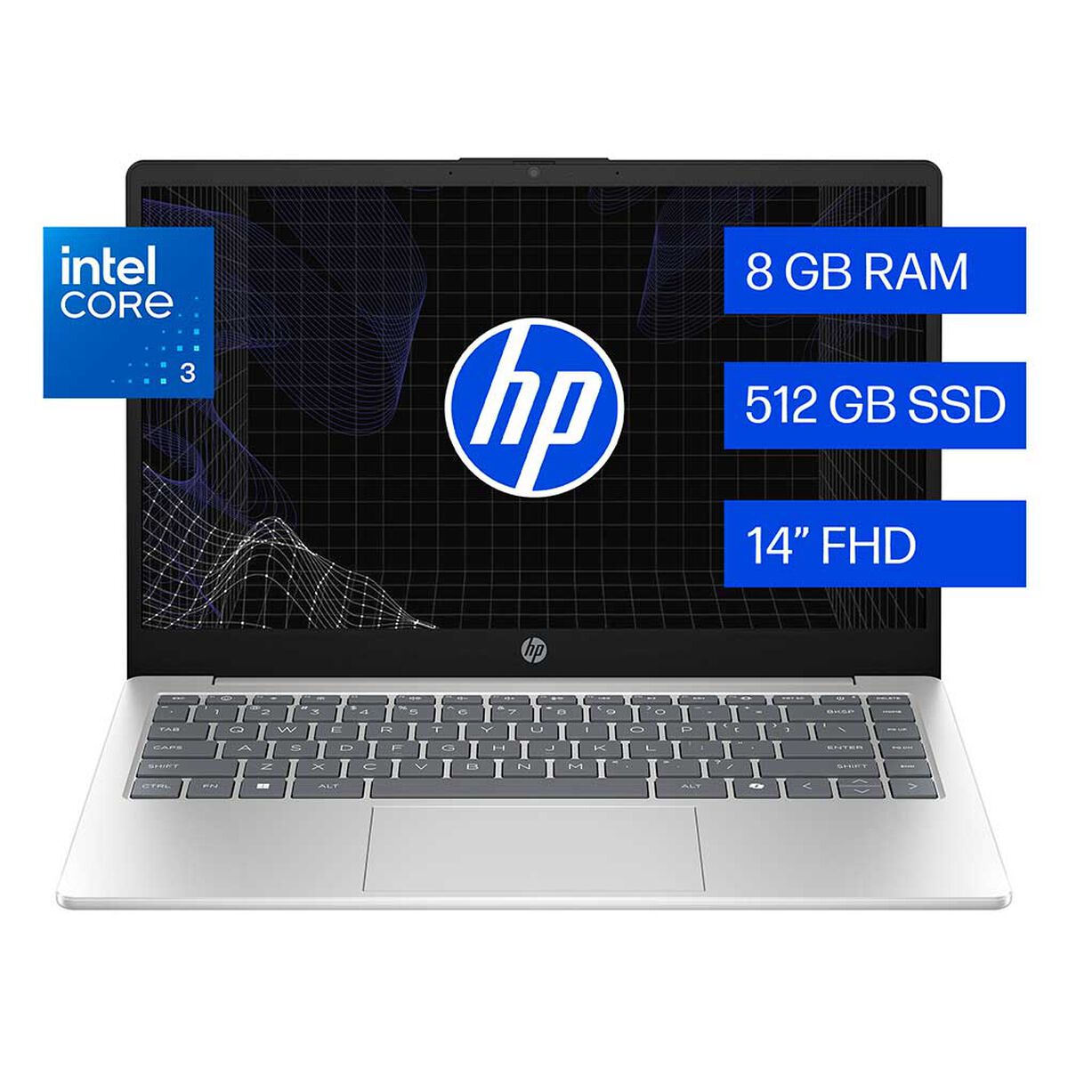 Notebook HP 14-ep1330la Intel Core 3 8 GB 512 GB SSD 14"