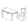 Juego de Comedor Zoy Home Borneo 6 Sillas Café