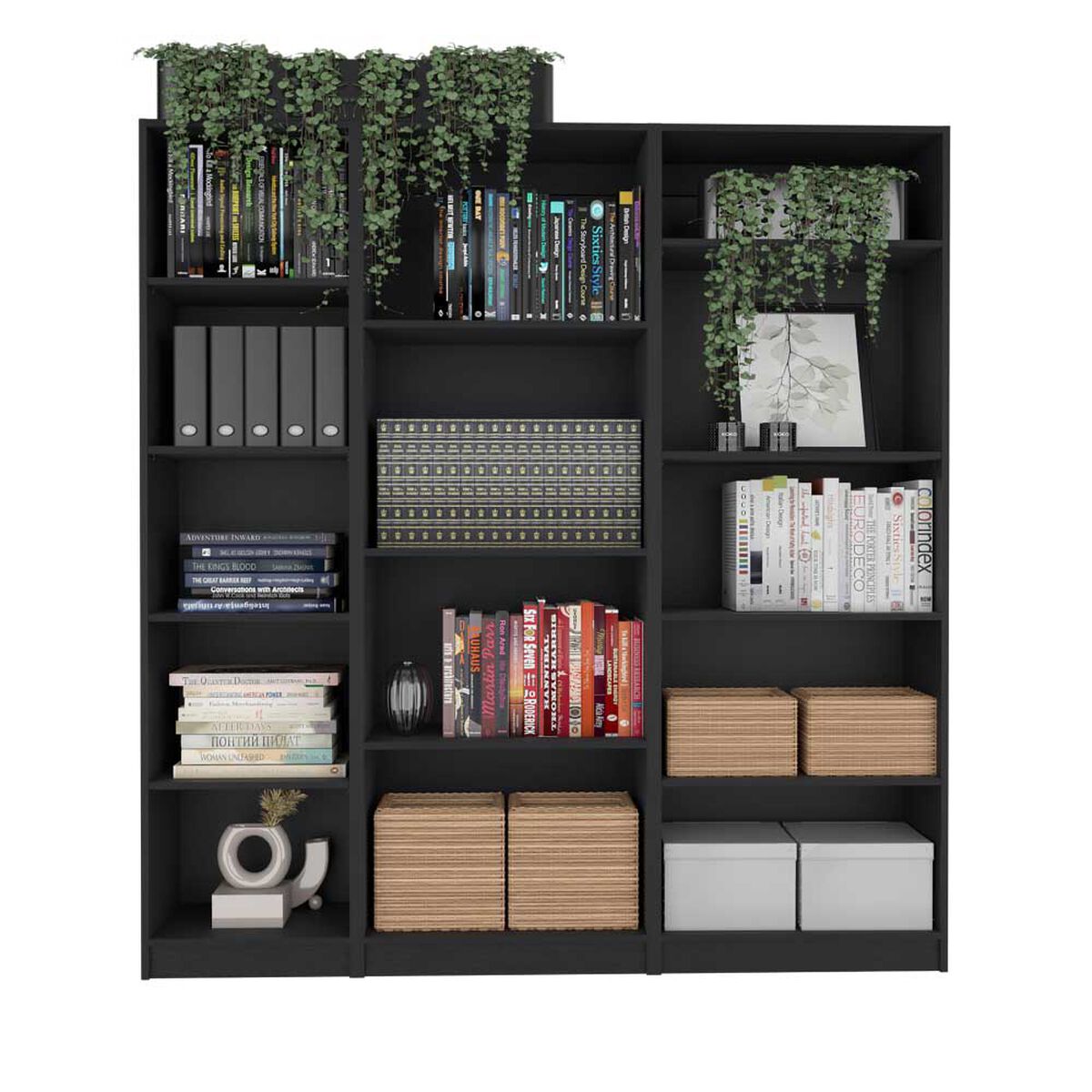 2 Estantes + Estante 4 Repisas TuHome Home Wengue