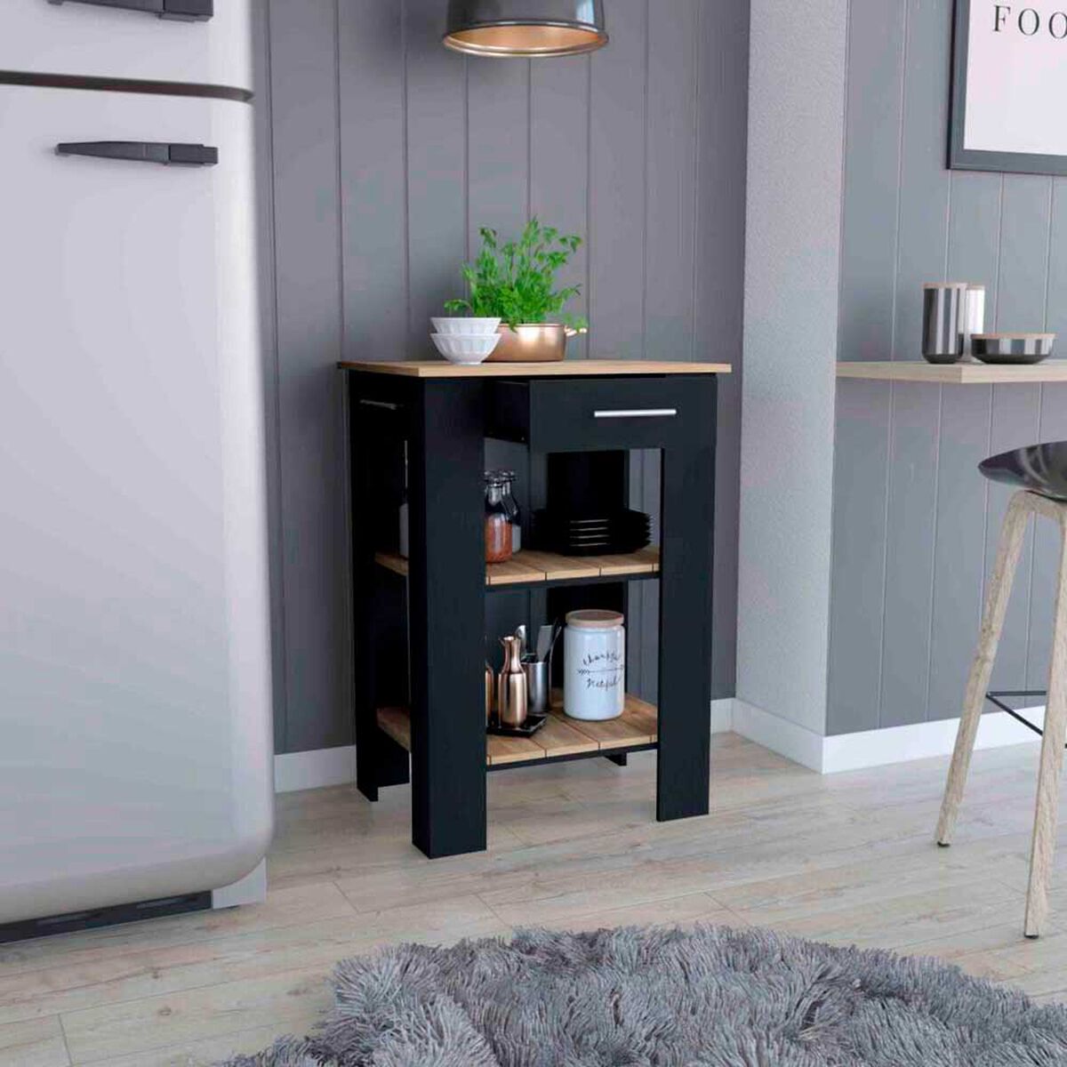 Isla de Cocina TuHome Cala 1 Caj&oacute;n Wengue