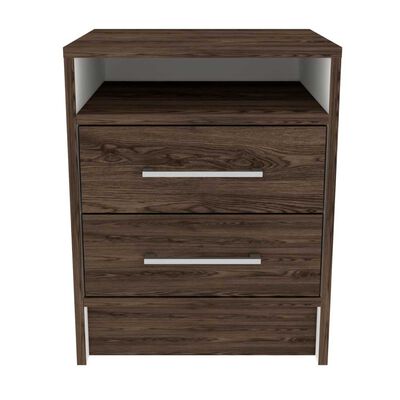 Imagen 2 del producto Velador Tuhome Eter 2 Cajones Milan y Blanco