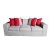 Sofa + 2 Pouff A&M Home Benjamin Gris Burdeo