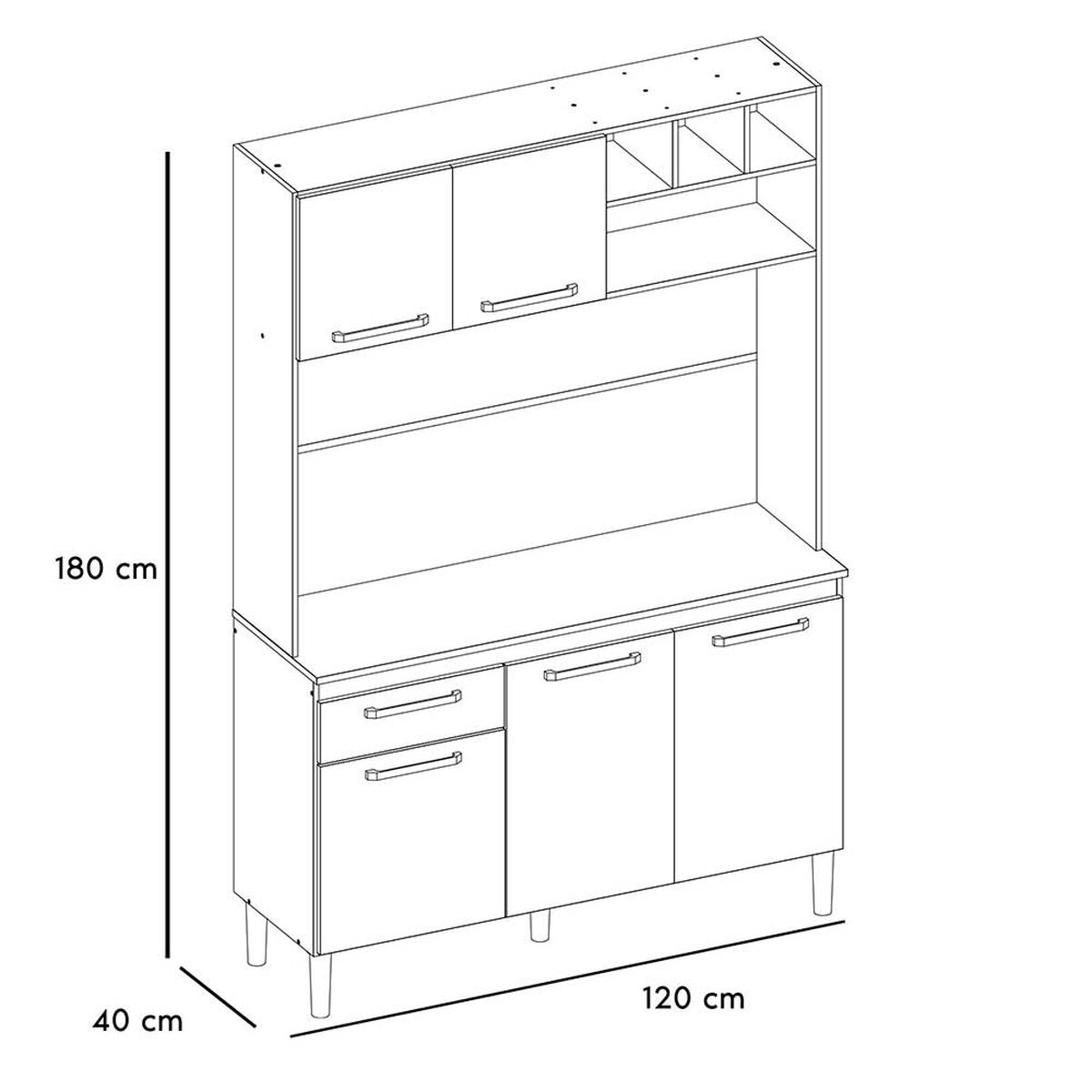 Mueble de Cocina Favatex Turin 1 Cajón 5 Puertas