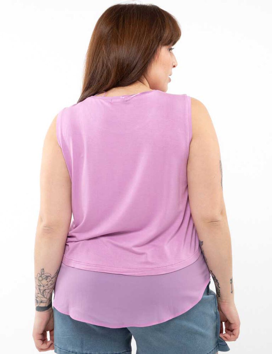 Polera Lisa Sin Mangas Mujer Extralindas