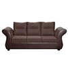 Juego de Living Diseño A&M Home Zara Sofá 3 Cuerpos + Dos Sillones 1 Cuerpo Chocolate