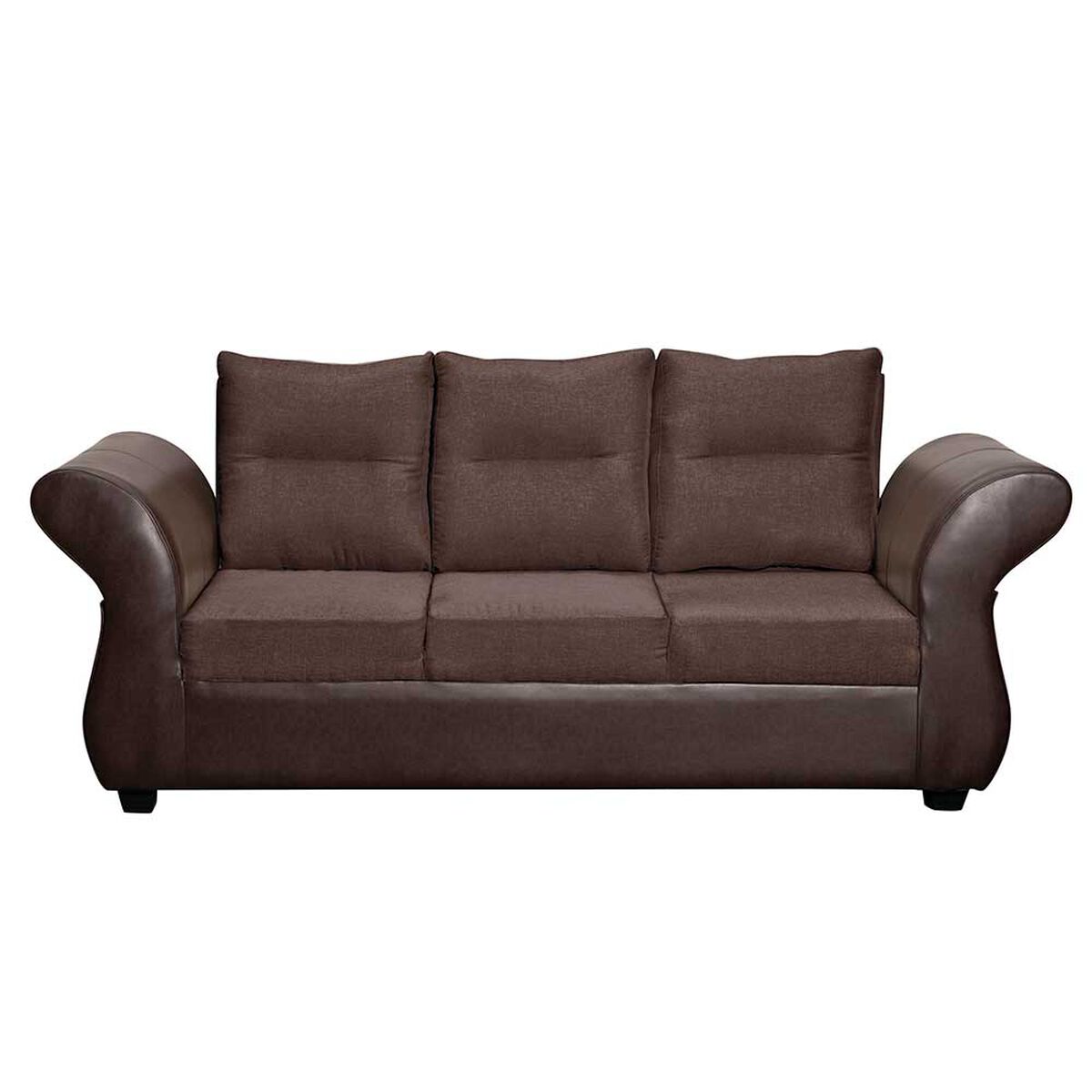 Juego de Living Diseño A&M Home Zara Sofá 3 Cuerpos + Dos Sillones 1 Cuerpo Chocolate