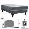 Combo Celta Cama Europea 1,5 Plaza Cádiz 190 x 105 cm + Respaldo + Velador Casanova 1,5 Plazas Gris