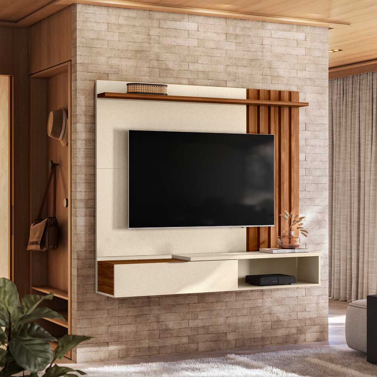 Panel TV Exit Vegas Hasta 65" Blanco