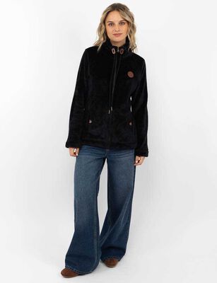 Imagen 2 del producto Polerón Peludo Mujer Icono Negro