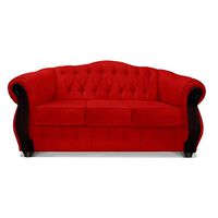 Sofá Elegant Detail Orlando 3 Cuerpos Tela Rojo