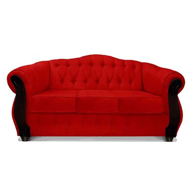 Imagen 1 del producto Sofá Elegant Detail Orlando 3 Cuerpos Tela Rojo