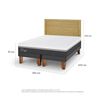 Cama Europea CIC Base Dividida King Ortopedic Advance + Respaldo Milan Mostaza