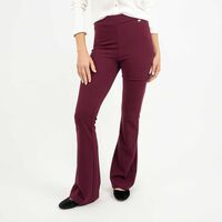 Leggins Mujer Zibel Burdeo, Negro, Negro-Prin