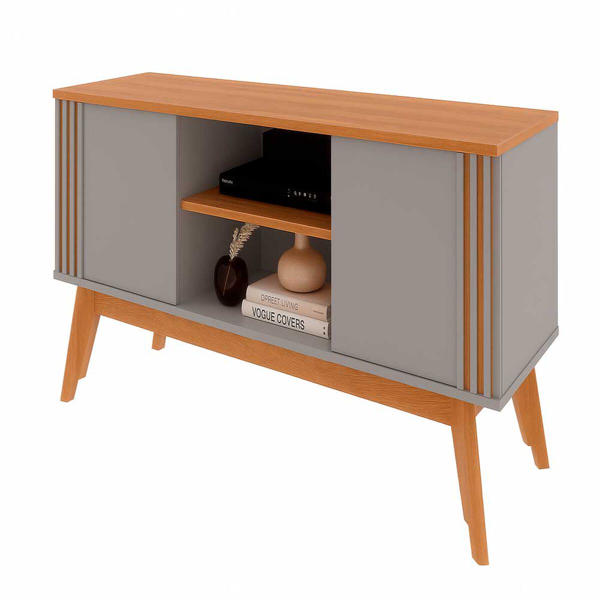 Rack TV Exit Vitta 65" Gris y Canela