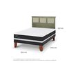 Cama Europea CIC 2 Plazas Ortopedic + Respaldo Torino Olivo