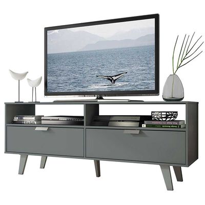 Rack TV Vekkahome Oslo Hasta 55" Gris