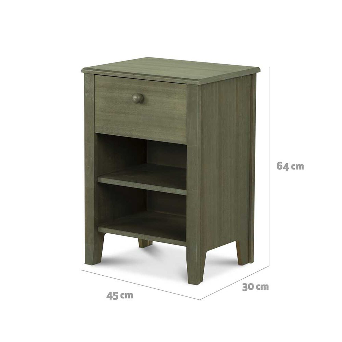 Velador CIC Torino 1 Cajón Olivo
