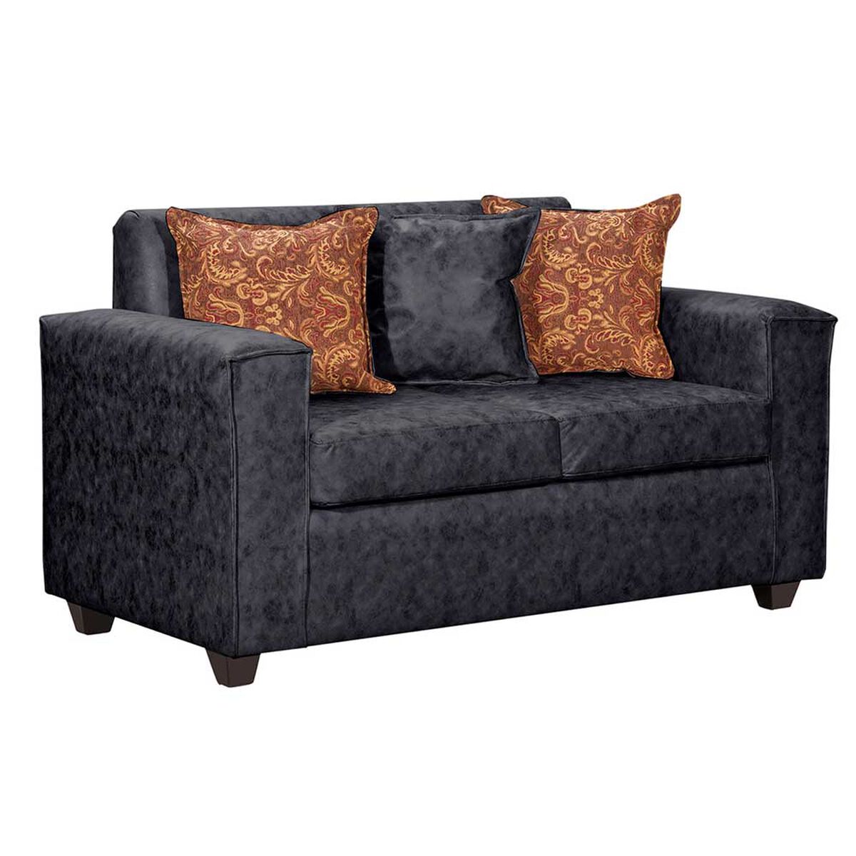 Juego de Living Black Factory Ezeiza Sof&aacute; 2 Cuerpos + Dos Sillones 1 Cuerpo Negro