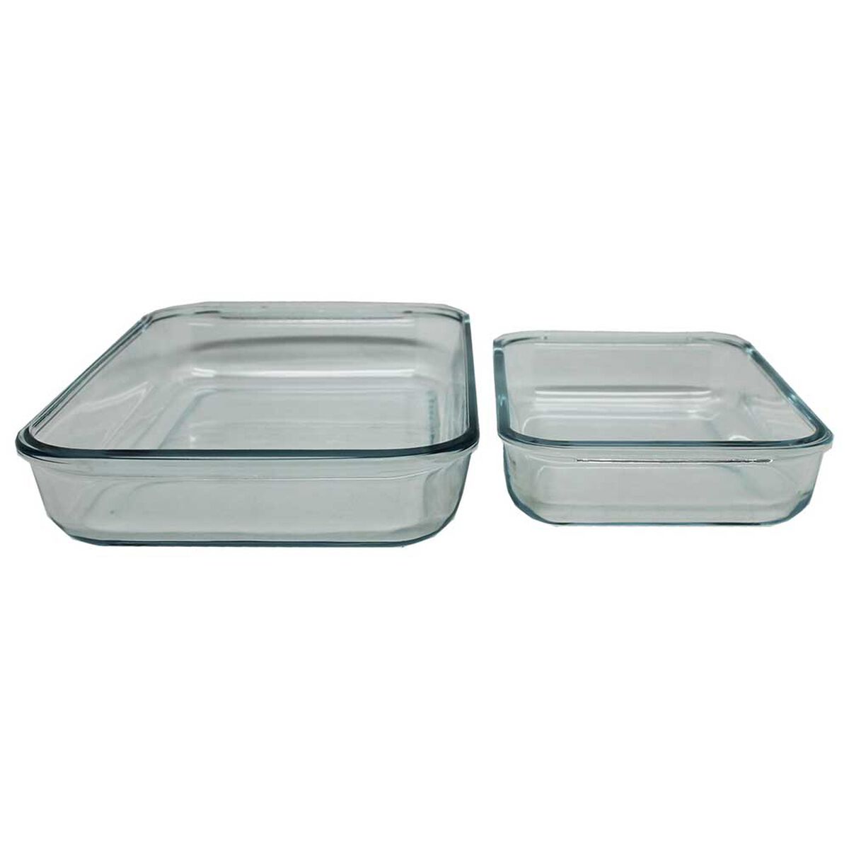 Set 2 Fuentes para Horno Vidrio Brando Fuente Blanco 1 lt | 2,2 lt