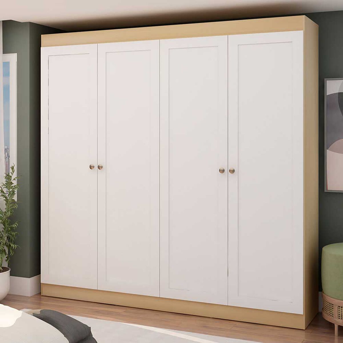 Closet Vekkahome Europa 4 Puertas Beige