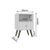 Velador Yardas CB201BCBC Blanco 1 Cajón