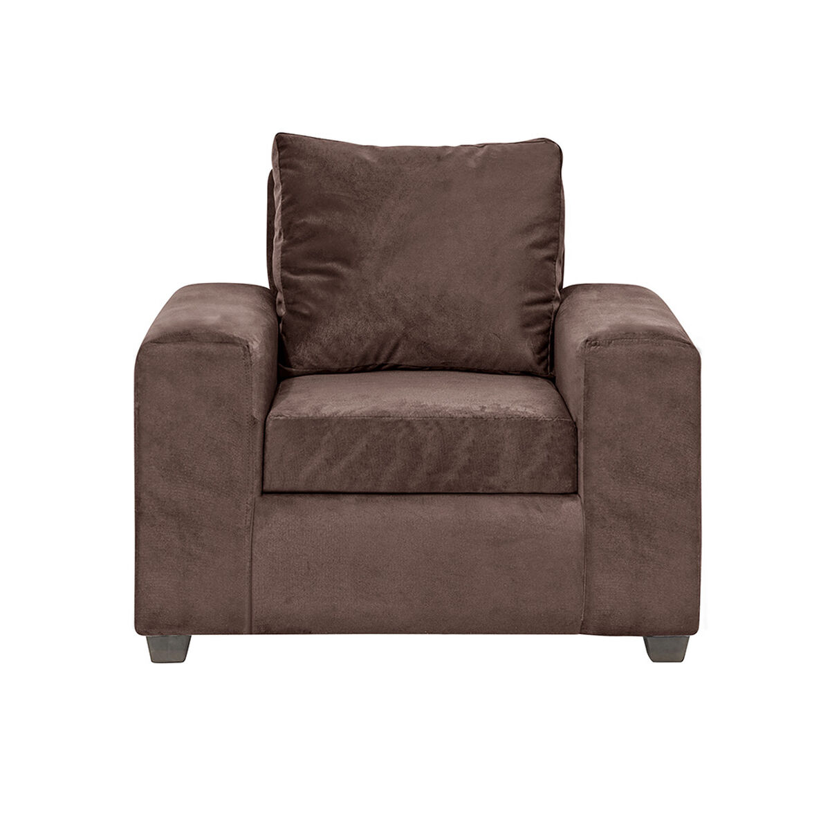 Juego de Living Innovamuebles Kahlo Sofá 3 Cuerpos + Dos Sillones 1 Cuerpo Chocolate