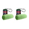 Pack 2 Toallas Microfibra Suede Verde Pro Outdoor