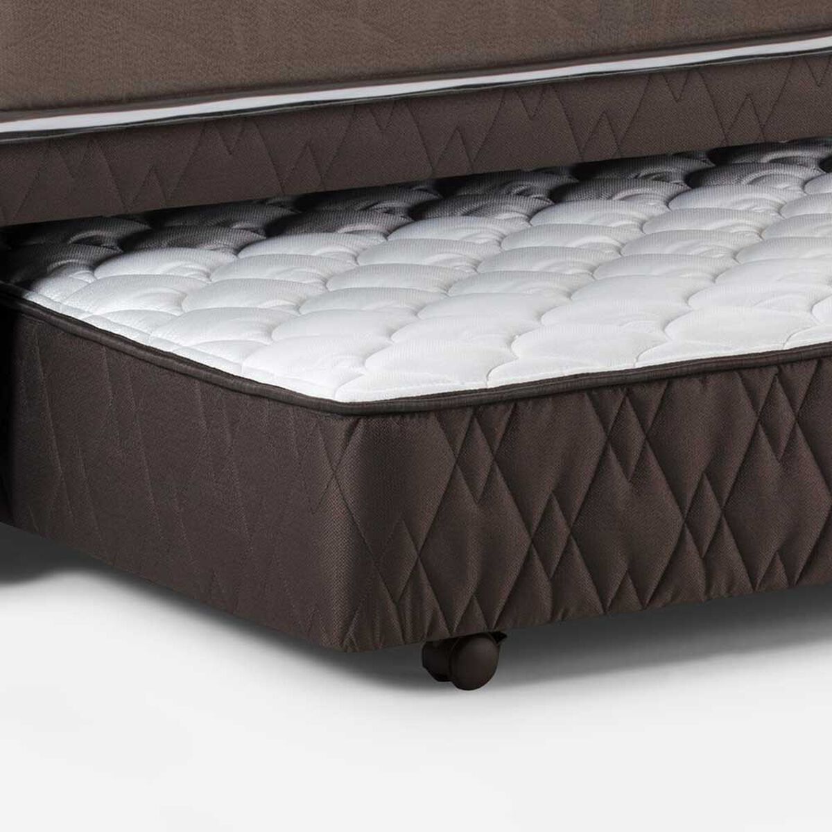 Cama Nido Rosen 1,5 Plazas New Style 6  + Respaldo Tabor Grafito