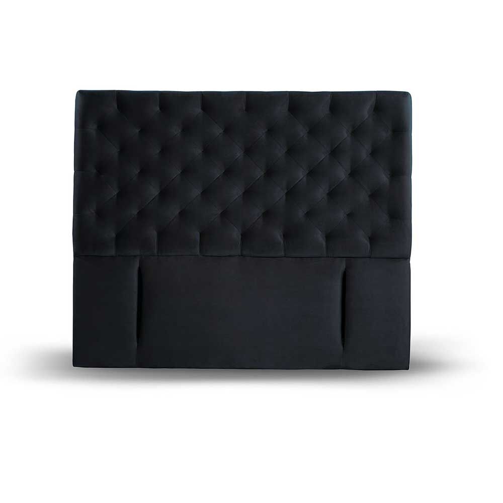 Respaldo Latam Home King Brescia Tela Velvet Negro