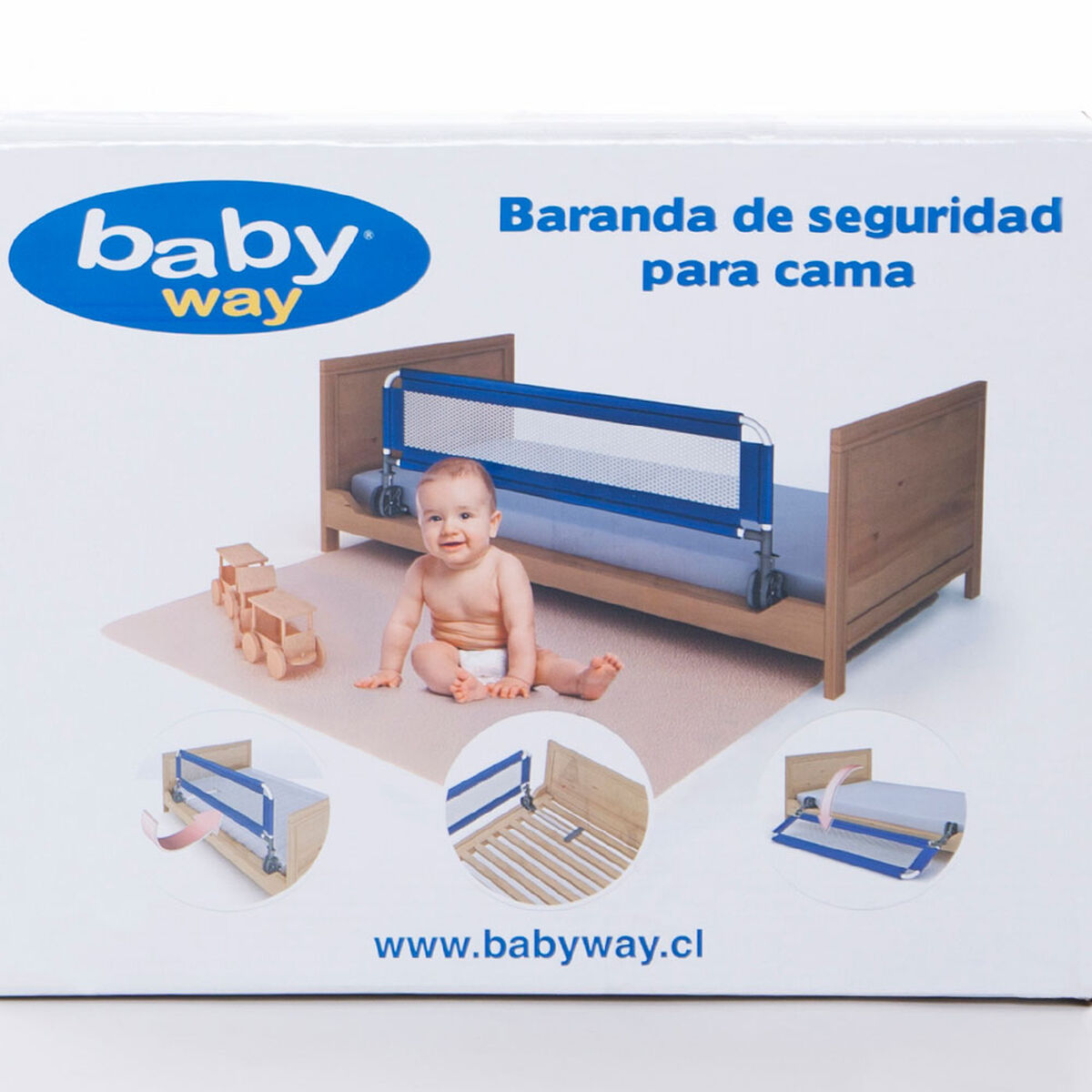 Baranda de Seguridad de Cama Fucsia Baby Way
