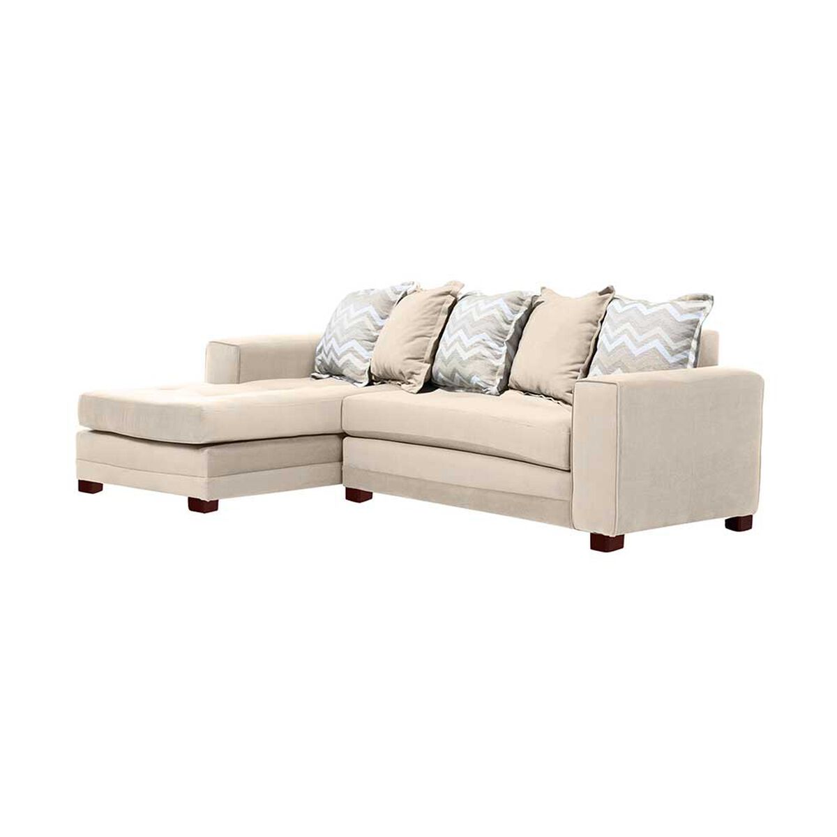 Sof&aacute; Seccional Izquierdo Living Factory Milan 3 Cuerpos Beige