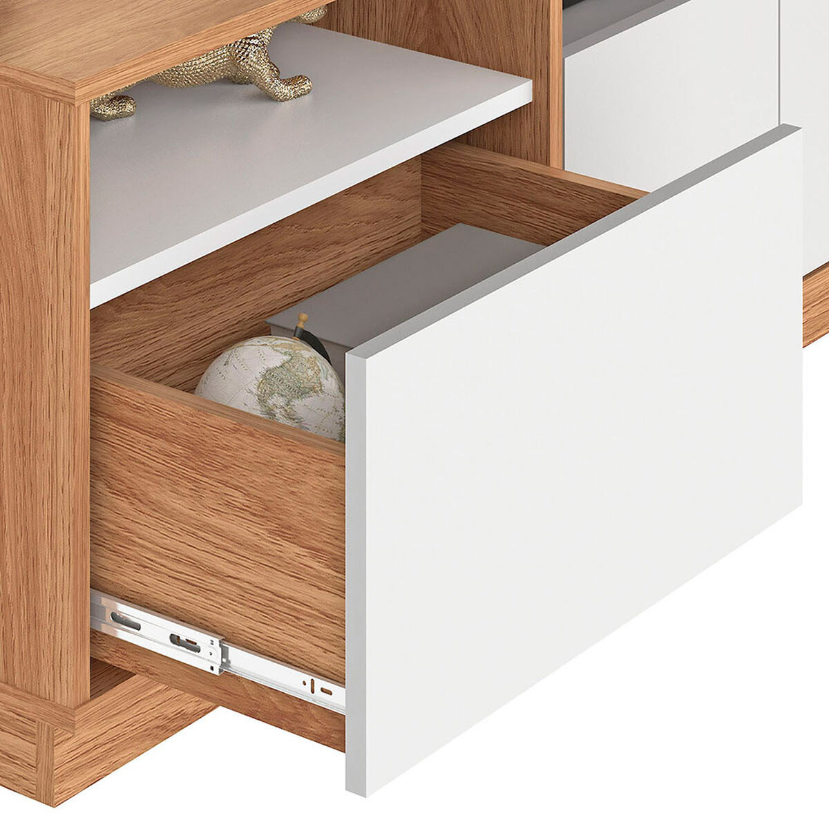 Rack TV Vekkahome Atlas Hasta 70" Caf&eacute;
